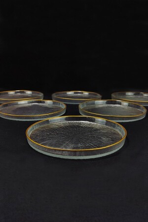 مـنـز-ريـكسي 6-قطعة كعكة زجاجية 16 سم طلاء ذهب - 16577 C320. 045 - Digithome