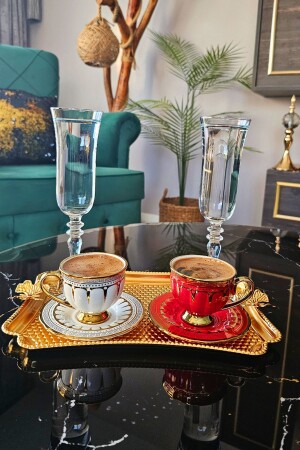 مجموعة من 6 كؤوس ماء القهوة مع كؤوس عرض القهوة مع كؤوس مشروبات شديدة النعاس 175 سي سي - Paşabahçe