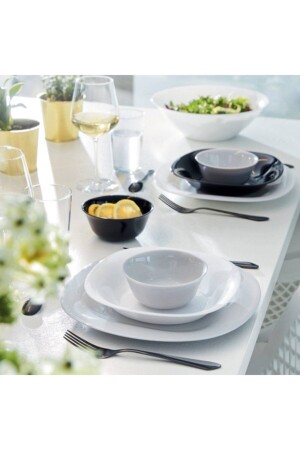 (مينز كارين) البيضاء، عشاء 6 قطع لـ 2 أشخاص - Luminarc