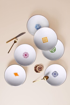 المملكة العربية المتحدة المغربية مجموعة من 6 لوحات ملونة مختلطة 20 سم 04AP021776 - Porland