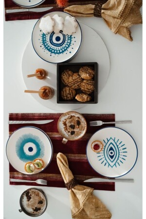 مجموعة من 6 مجموعة من كعك مصمم خصيصاً 20 سم بعين الشرير - Kevin Seramik