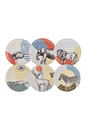 مـنـز - حـيوانات كعكة سـيراميك ديسـرت لـ 6 أشخاص 21 سم 153 09. 01. 0316 - Karaca