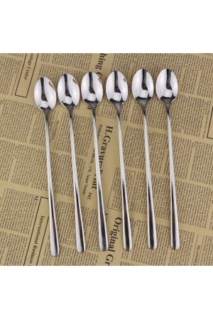 م.ن.ز-6 قاشق حلوى نيسكافة قاشق كوكتيل لاتر 22 سم سيلك 342 - Bremen Home