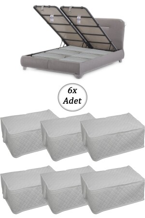كيس تخزين قاعدة السرير (بيضاء) قاعدة قاعدة-سوتر-وسادة-مخزن 6 قطع 22x40x60 5 - adarya