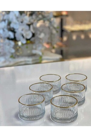 مجموعة من 6 اليزيا الذهبية الذهبية اليزيا الذهبية 235 سي سي كأس صغير كأس خفيفة - Paşabahçe