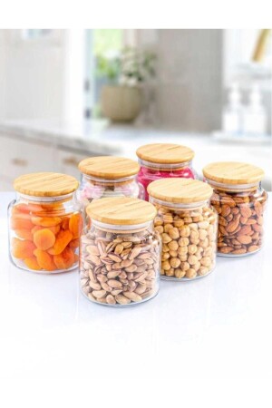 المنطقة 6 من المنطقة الخزانة الفارغة 250 مل مع غطاء بامبو في المنزل - B4597-6 - Bambum