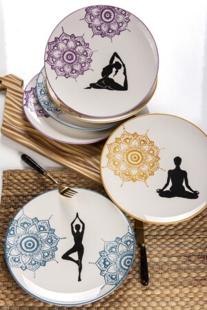 مجموعة من 6 26 سم طلاءات خدمة اليوغا لفتاة الديكور اليد TYC00126822822 - Mukko Home