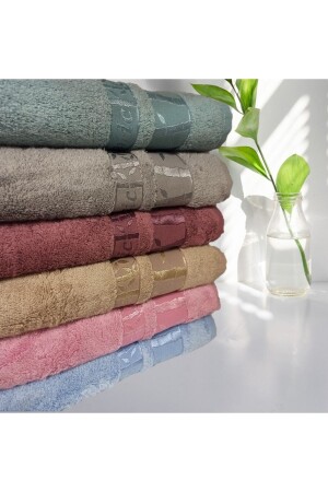 مجموعة من 6 أدوات من الخيزران 50x90 من اليد والوجههم من الماسحات اللون الداكن OS0101 - ŞENER HOME