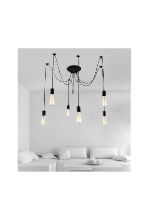 منز-اسباندر شاندليير 6 قطعة حشرة البرتقال غرفة المعيشة شاندليير حديث شاندليير 5231485 - Tuğra Tedarik