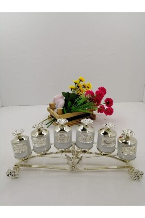 مجموعة من العطور الفضية من 6 قطع من الوقود 565658595 - moda atölyesi