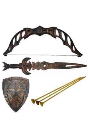 منز-سوبر حربي سيف درع سهم قوس مجموعة كبيرة الحجم 6 قطع 57 سم - Abnturk