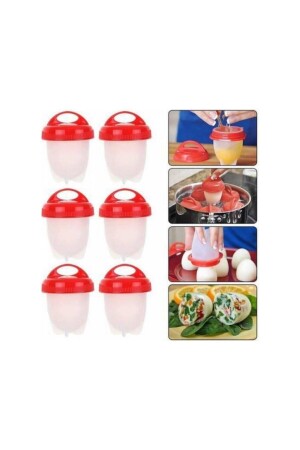 كأس غلياء بيض من سليكون من 6 قطع 5DSLKYUMHSL6LI - 5DM