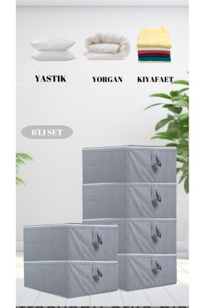 مجموعة من 6 أريكة سرير و سرير نوع الوسادة غطاء التخزين الحقيبة القاعدة منظمة 65x45x22 سم TYC00730094394 - YELLOW STARY HOME DECOR