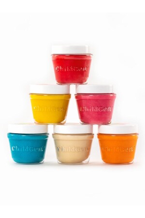 مجموعة من الخبز الطبيعي من 6 6x125gr - وعاء عالي الجودة - Childgen Play Dough