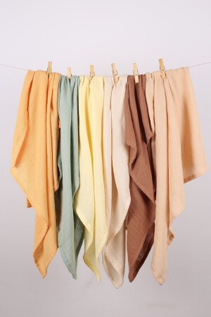 مجموعة من 6 غطاءات موسلين متعددة الأغراض - 75 × 75 سم ZTC100 - LUCKKA