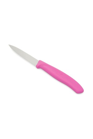 6. 7636. l115 Schälmesser mit Wellenschliff – Rosa/8 cm EVİDEA8277 - 1