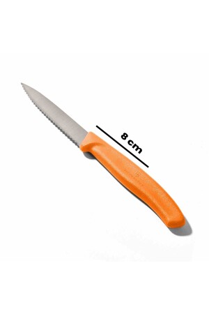 6. 7636. l119 Schälmesser mit Wellenschliff – Orange/8 cm EVİDEA8279 - 7