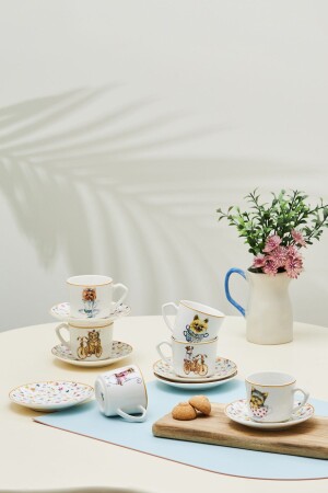 مجموعة من 6 كوبات قهوة مع كلب 80 ملي 153 03.05.0244 - Karaca