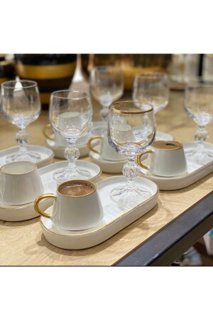 مجموعة من 6 كوبات قهوة عرض فخم 8829292653603007 - CARMEN SOFT paris