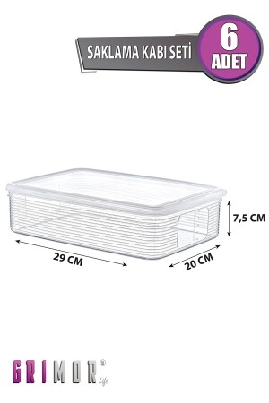 6 Adet 3-5 Litre Buzdolabı Içi Düzenleyici Saklama Kabı -derin Dondurucu Ve Mikrodalga - 2