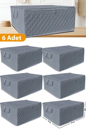 6 Adet - Büyük Boy Bazaaltı Ve Çekyat Hurç 64 X 45 X 22 Cm Antrasit - Serstil