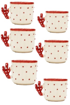 MNZ-6 قطع كوب الكاكتوس مصنوعة يدوياً من السيراميك 150 مل شاي، قهوة مزدوجة، إسبريسو، كوب نيسكاف 6KTS - Otogar Çini