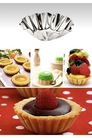 6 Adet Mini Tart Kalıbı Çiçek Model - 4