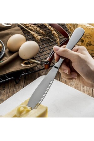 6 Adet Modern Tereyağı Bıçağı | Kahvaltı Bıçağı - 6'lı Bal , Kaymak , Tereyağı Bıçağı TYC00252 - 7