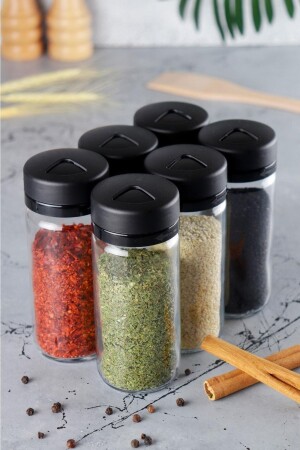 6 Adet Plast Cam Baharatlık Seti – Tuzluk Karabiberlik Seti HMNV-PLASTLUX-392-QLX - HOMENIVA