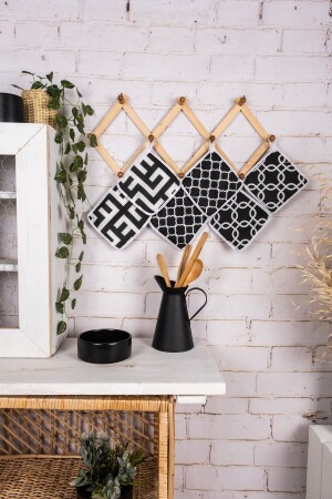 6 Adet Tutacak Seti Isıya Dayanıklı Tencere Tepsi Ve Tava Için Mutfak Pişirme Aksesuarı & Siyah - Morlay