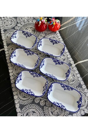 مجموعة نموذجية من 6 أطباق فطور صغيرة مستطيلة أطباق صغيرة - Areyma