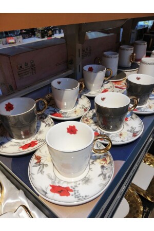 مجموعة من 6 كوبات قهوة من البورتسلان ATL-822 - ACAR