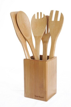 مجموعة من 6 أطباق وملعقة - Bambum