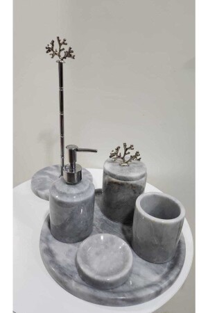 غرف حمام من الرخام الراخم مجموعة الرخم 6 قطع - SARITAŞ