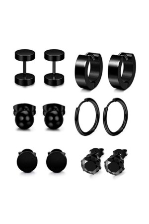 مجموعة من النقل الأسود من 6 أغلول أذن للرجال من النساء - Chavin