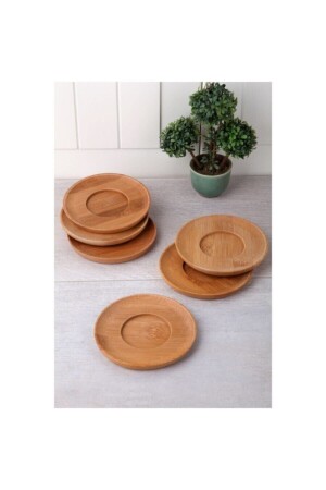 مجموعة من 6 كوبات شاي قهوة من البامبو والسوكر - Çiko Toys