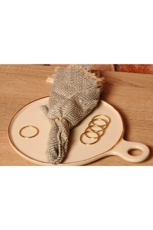 مجموعة من 6 أجهزة - حلقة النابكين - حلقة النابكين - هدية منزلية - تزيين طاولة الطعام - لوازمة المطبخ - حاملة المعدات - Classy