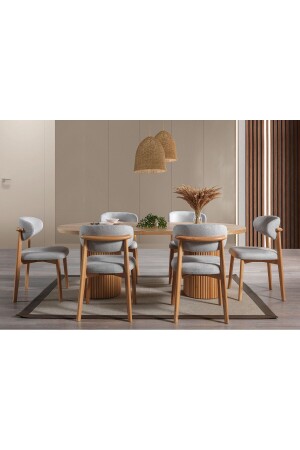 طاولة الطعام من المنطقة (منز) البوهمية ذات 6 مقاعد - Dekorbizden