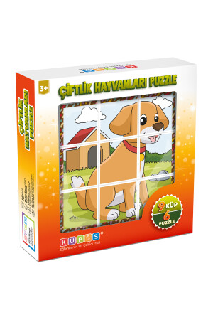 6 Farklı Çiftlik Hayvanları 3d Küp Puzzle 3 4 5 6 Yaş Yapboz Geometrik Zeka Eğitici Oyuncak KO009M001 - 5