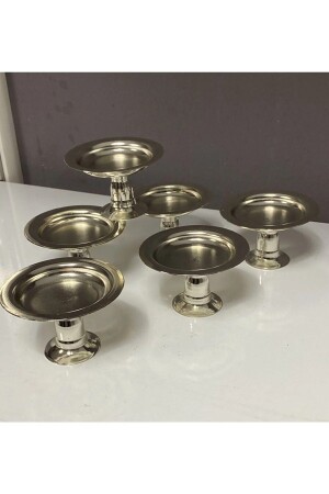 كأس تركي مزق بالفضة من 6 قطع - حامل خدمة القهوة ومحفظة صغيرة من المكارو - Fiyakalı Ürünler Atölyesi