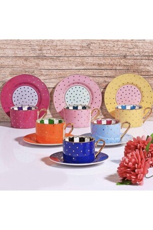 مجموعة من 6 كوبات قهوة من النخبة بولكا دوت Fnc-07 FNC07-ROSSEL - Rossel Premium