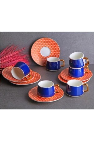 مجموعة من 6 كوبات قهوة من قنبلة من النحاس - GÖNÜL