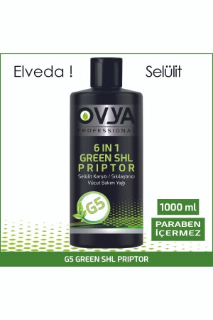 6 in 1 Green Shl Priptor Anti Cellulite G5 Massageöl 1000 ml - 2