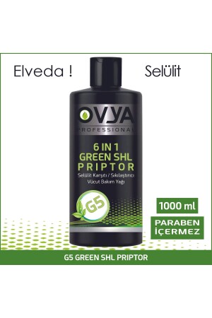 6 in 1 Green Shl Priptor Anti Cellulite G5 Massageöl 1000 ml - 1