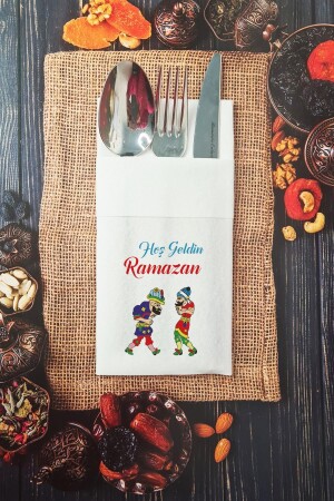 منز من الملفات النسيج الترحيب رمضان حاجيفت كاراجوز الجيب نابكين 6 قطع - Pekshop