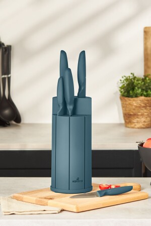 منز-مضاد خضراء 6 قطعة سكين مع مؤقف - Karaca