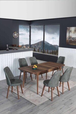 MNZ-6 شخص طاولة مقعد يمكن تمديدها طاولة المطبخ طاولة غرفة المعيشة طاولة الطعام طاولة طاولة - Lion