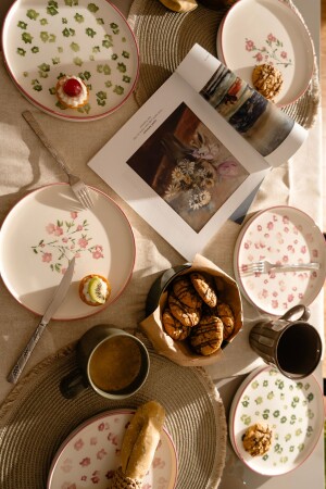 منز-اليد صنع بيرث زهرة 6 قطعة كيك مجموعة kmodern10 - Kevin Seramik