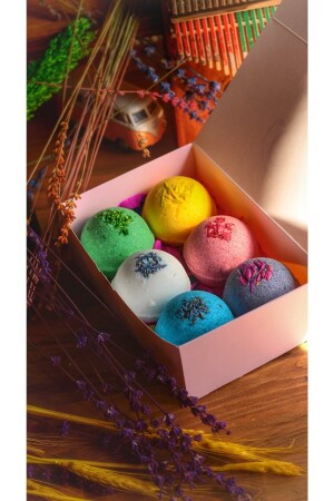 6 Lı 125 Gr. Banyo Topu Orta Boy - Nem Bombası - Banyo Bombası 013 - COLOURFUL MASAL