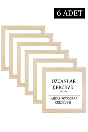 6 Lı Aile Ahşap Çerçevesi Ahşap Resim Çerçevesi 20x20 30x30 40x40 15x21 30x40 Doğal Ahşap Çerçeve ÖZC-AHŞAP6LIAİLE - 3